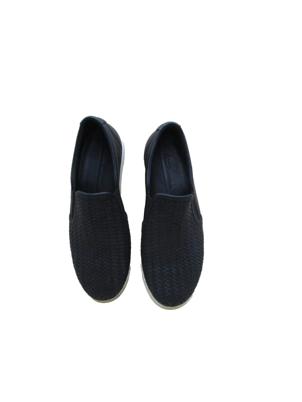 ECCO Soft 7 Woven Leather Slip-On Sneaker Women's EU 40 US 9-9.5 Navy Blue